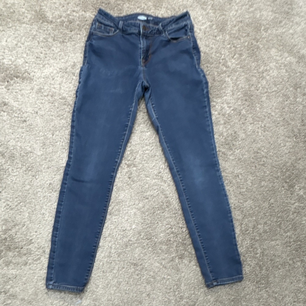 Old Navy Rockstar Super Skinny Girls Jeans Size 6 Blue Dark Wash Denim